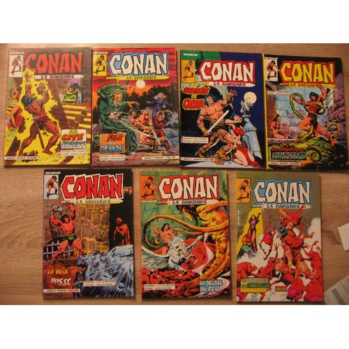 Lot De 7 Conan Le Barbare -N° 1, 2, 3, 4, 5, 6, 7 - La Cité Sauvage- Le Fils Du Démon - Sortilège De Caldix - Cachots De Mullah Kajar - Voix Du Passé - Déesse Du Feu - Collines De L'horreur