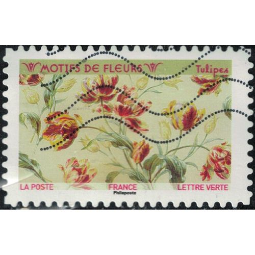 France 2021 Oblitéré Used Motifs De Fleurs Tulipes Y&t 1998