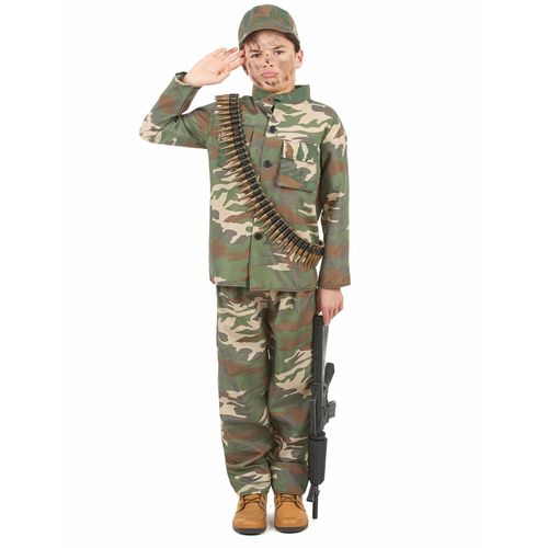 Déguisement Soldat Garçon - Taille: M 7-9 Ans (120-130 Cm)