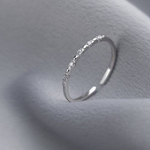 Bague Ouverte En Diamant Pour Femmes, Style Simple, Couleur Argent Doré, Bijoux À La Mode, Ajustable, Wyk-330