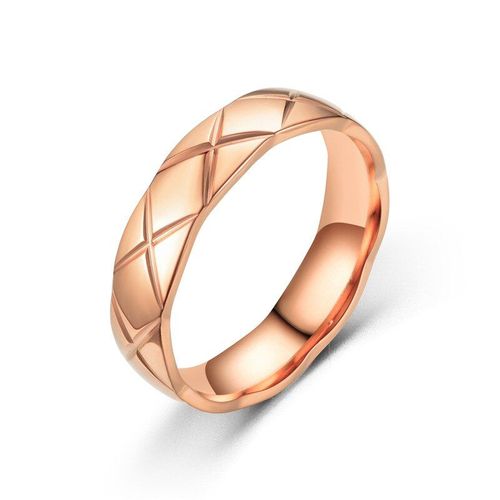 Bague En Sergé Couleur Or Argent 6mm, Bague En Acier Inoxydable Pour Hommes Et Femmes, Bijoux À La Mode Vente En Gros
