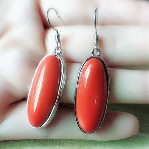 Boucles D'oreilles Rétro En Pierre Orange Pour Femmes, Style Boho, Ethnique, Crochet, Bijoux Fins, Cadeau, Vente En Gros, Y3c219, 2020