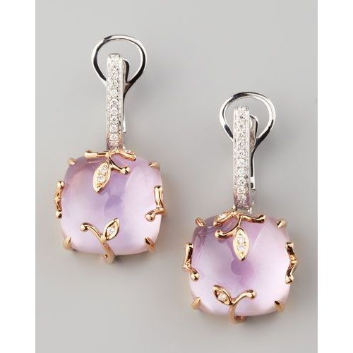 Boucles D'oreilles Rondes En Poudre De Mosaïque En Or Rose Pour Femmes Européennes Boucles D'oreilles Décoratives En Zircone Cubique Z4m193