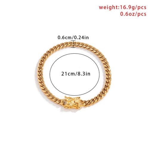 Bracelets En Acier Inoxydable Pour Hommes, De Haute Qualité, Couleur Or, Punk, Gourmette Cubaine, Chaîne À Maillons Sur La Main, Bijoux Cadeau