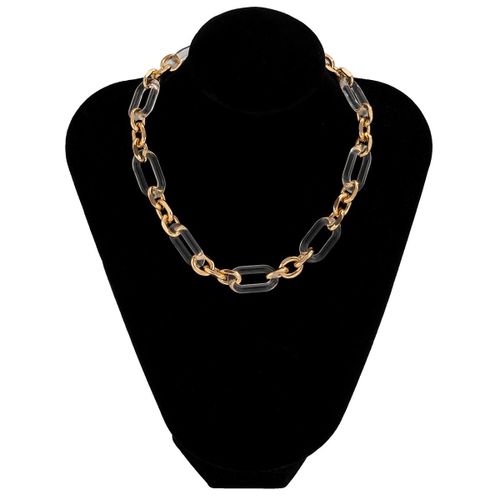 Colliers Punk En Acrylique Transparent Pour Hommes Et Femmes, Chaîne De Haute Qualité, Style Boho, Simple, Gothique, À Maillons Épais, Ras Du Cou, Bijoux