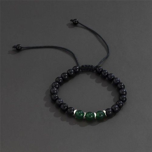 Bracelet De Yoga En Pierre Naturelle, Pour Femmes Et Hommes, Cordon De Distance, Breloque Acrylique, Perle, Corde Élastique, Bijoux D'amitié
