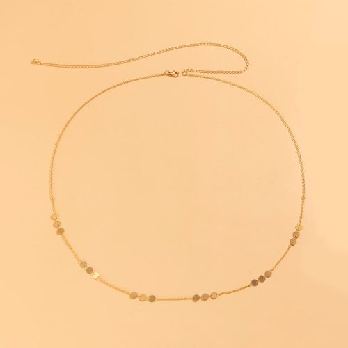 Chaîne De Taille En Paillettes Rondes Pour Femmes, Style Boho, Fait À La Main, Simple, Punk, Sexy, Bikini, Ventre, Lien Fin, Accessoires D'été, Bijoux De Plage