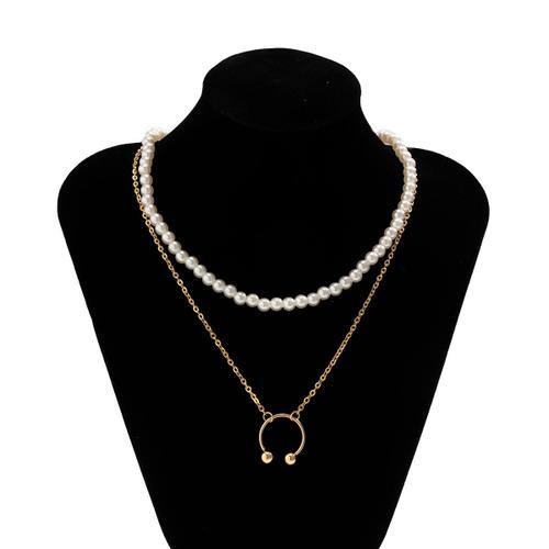 Collier Bohème Minimaliste En Perles, Kpop, Mode Punk Simple, Chaîne À Col Plat Pour Femmes, Colliers Ras Du Cou Pour Couple, 2 Pièces/Ensemble