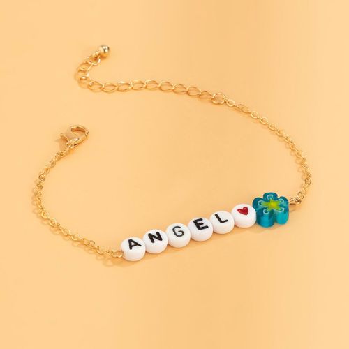 Bracelet Bohème À Maillons Pour Femme, Bijou À La Mode, Chaîne En Forme D'ange, Cercle En Verre, Fleur, C¿Ur, 2021