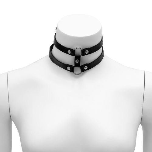 Collier Punk Sexy En Cuir Noir Pour Femmes, Ras Du Cou, Cercle, Bijoux Gothiques, Accessoires Harajuku