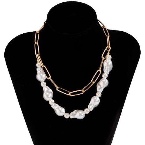 Collier Ras De Cou Multi-Rangs Pour Femme, Bijoux À La Mode, Avec Perles Géométriques, Style Bohème