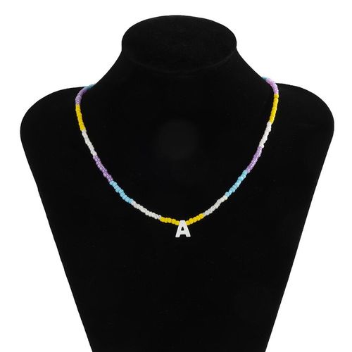 Collier Boho En Perles De Verre Pour Femmes, Fait À La Main, Coquillage Avec Nom, Tour De Cou, Chaîne Arc-En-Ciel Y2k, Accessoires De Cou, Nouveau