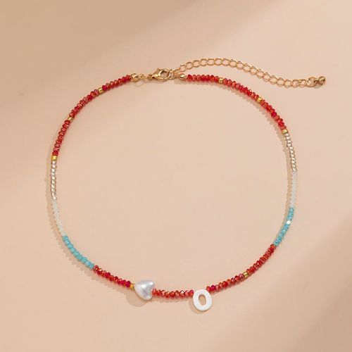 Collier Ras Du Cou Boho En Perles De Cristal Colorées Pour Femmes, Fait À La Main, Coquille O Lettre D'amour, Chaîne En C¿Ur, Bijoux Pour Amis, 2021
