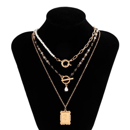 Collier Asymétrique Avec Pendentif En Forme De Fleur De Rose Pour Femmes, Collier Ras Du Cou En Chaîne De Perles De Cristal, Nouvelle Collection