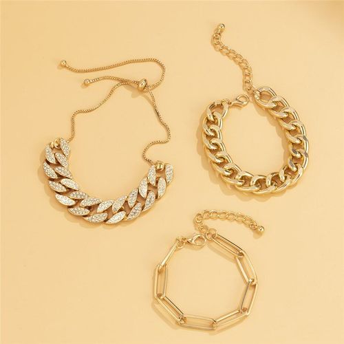 Bracelets De Luxe En Strass Glacé Pour Femmes Et Hommes, Mode Punk, Cristal Scintillant, Bijoux Pour Amis