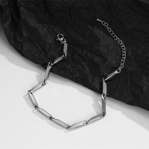 Bracelet En Acier Inoxydable Pour Hommes Et Femmes, Chaîne En Os, Hip Hop, Lien Cubain, Unisexe, Cadeau De Fête D'halloween