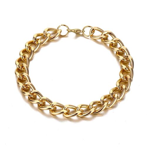 Bracelet Doré Punk Simple, Rétro, Géométrique, Pour Hommes Et Femmes, Chaîne Épaisse, Bijoux, Vente En Gros, 2020