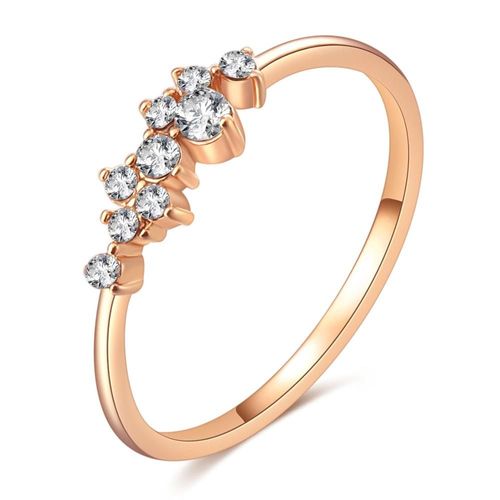 Bague Élégante À La Mode Pour Femmes, Bijoux De Doigt, Couleur Or Rose/Argent/Or, Strass Cristal Opale, Taille 6/7/8/9, Offre Spéciale