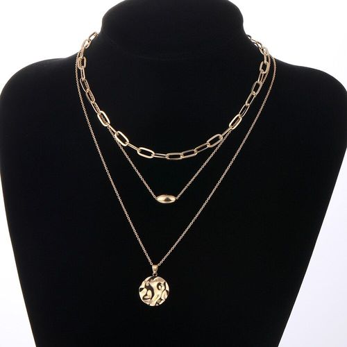 Collier Avec Chaîne Épaisse Pour Femmes, Punk, Gothique, Vintage, Doré, À La Mode, Bijoux En Métal, 2021