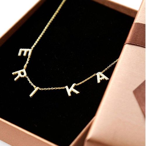 Pendentif En Cristal Avec Nom Personnalisé Pour Femmes, Collier Avec Lettres En Zircon, Bijoux, Cadeau, Livraison Directe