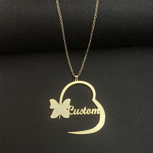Collier Personnalisé En Acier Inoxydable Pour Femmes Et Filles, Pendentif Ras Du Cou, Bijoux, Cadeaux De Noël