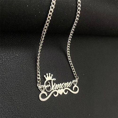 Collier Personnalisé En Acier Inoxydable Pour Femmes Et Filles, Pendentif Ras Du Cou Avec Perles, Bijoux, Cadeaux De Noël