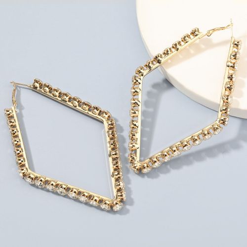 Boucles D'oreilles En Losange Brillant En Strass Pour Femmes, Style Bohémien, Accessoires De Collection De Bijoux Pour Filles, Boutique De Bijoux