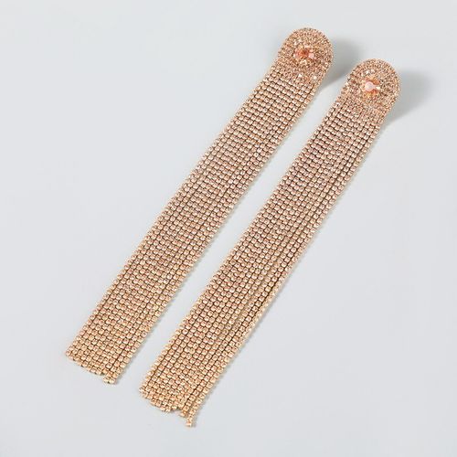 Boucles D'oreilles En Strass Scintillant, Chaîne À Griffes, Accessoires De Bijoux À La Mode Pour Fête De Dîner Et Mariage, Nouvelle Tendance