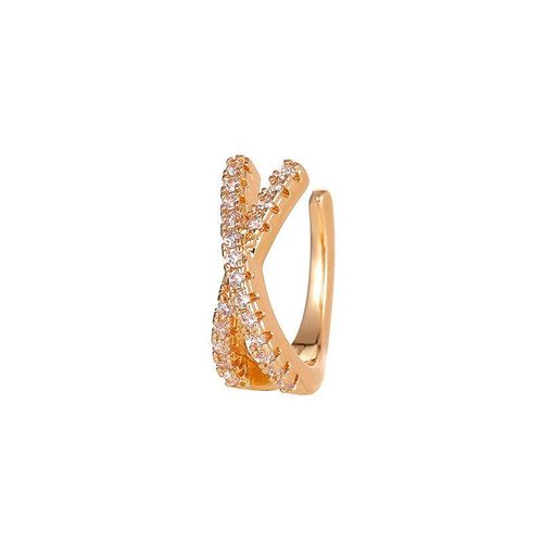 Clip D'oreille Punk En Métal Doré Pour Femmes, 1 Pièce, Manchette D'oreille Sans Piercing Forme C Géométrique, Petite Oreillette, Bijoux
