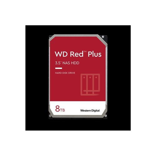 WD Red Plus WDBAVV0080HNC - Disque dur - 8 To - interne - 3.5" - SATA 6Gb/s - 7200 tours/min - mémoire tampon : 256 Mo