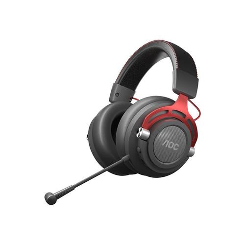 AOC Gaiming GH401 - Micro-casque - circum-aural - 2,4 GHz - sans fil, filaire - jack 3,5mm