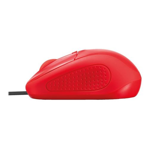 Trust Primo - Souris - droitiers et gauchers - optique - sans fil - récepteur sans fil USB - rouge