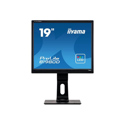 iiyama ProLite B1980D-B1 - Écran LED - 19" - 1280 x 1024 @ 60 Hz - TN - 250 cd/m² - 1000:1 - 5 ms - DVI-D, VGA - noir mat