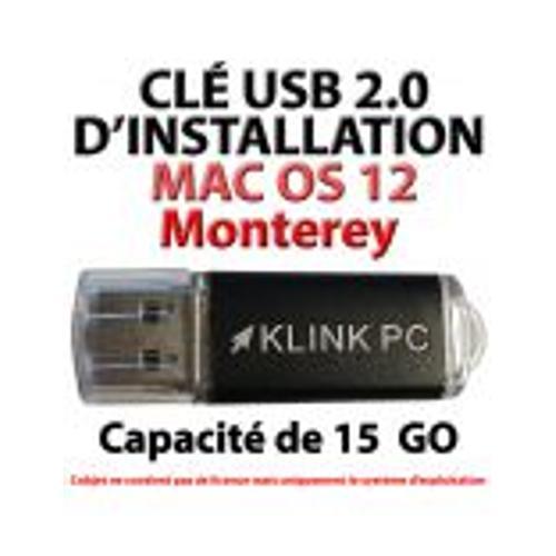 Clé USB d'installation Mac OS 12 Monterey (Klink PC)