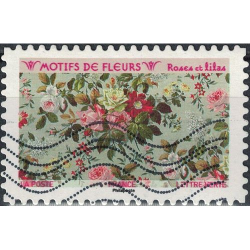 France 2021 Oblitéré Used Motifs De Fleurs Roses Et Lilas Y&t 1997