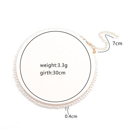 Collier Ras Du Cou Classique Et Élégant Pour Femmes, Imitation De Perles Blanches, Grande Perle Ronde, Bijou De Mariage, À La Mode