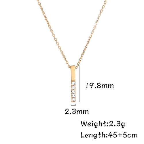 Lucktune Simple Bande Géométrique Cubique Zircon Collier Cristal Strass Clavicule Chaîne Breloque Collier Pour Les Femmes Valentine Cadeau