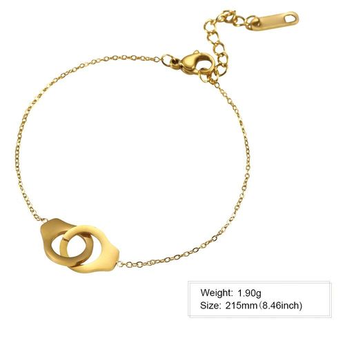 Lucktune Menottes Bracelet À Breloques Pour Couples Femmes Hommes Minimaliste En Métal En Acier Inoxydable Amour Bracelets Bijoux De Mode Cadeau