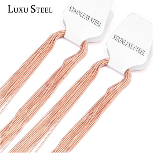 Lot De 10 Pendentifs Pour Hommes Et Femmes, Chaîne Serpent En Acier Inoxydable 316l, Noir, Rose, Or, Vente En Gros