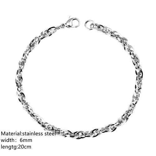 Bracelets À Maillons Cubains Pour Hommes, Largeur 6mm/8mm/10mm, Longueur 22cm, Bijoux En Acier Inoxydable