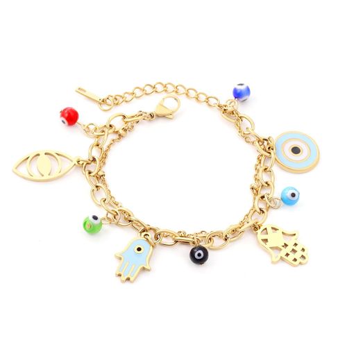 Bijoux De Luxe Hip Hop En Acier Inoxydable, ¿Il Bleu Avec Pendentifs Goutte D'eau, Grands Bracelets Chaînes À Maillons Cubains Pour Femmes Et Hommes, Saint Valentin