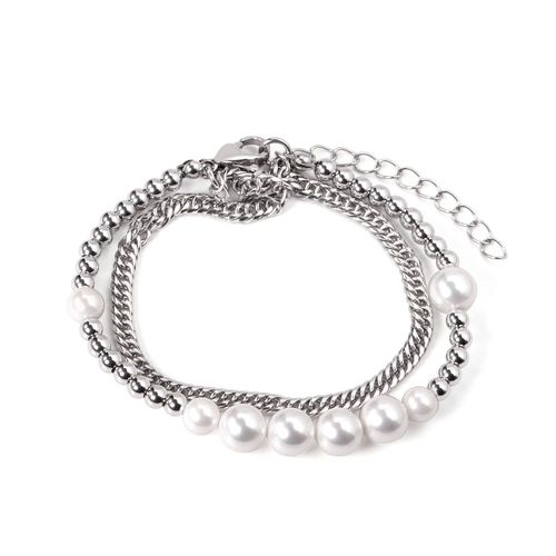Bracelets Chaînes À Maillons Cubains Pour Femmes, Accessoires Féminins Colorés, ¿Il Perlé Rond Et Pendentif À Main En Acier Inoxydable, Cadeau Hip Hop