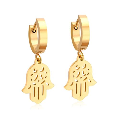 Boucles D'oreilles De Luxe En Acier Inoxydable Pour Femmes, Accessoires En Acier Inoxydable, Pendentifs À Main, Bijoux De Fête À La Mode, Vente En Gros