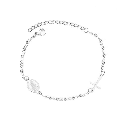 Bracelets À Chaîne En Acier Inoxydable Pour Femmes Et Hommes, En Cristal Perlé, Noir/Rouge/Rose/Bleu/Bleu Clair/Vert Clair