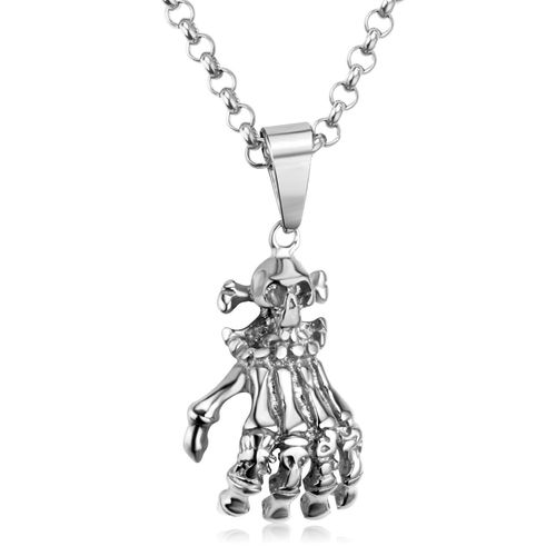 Collier De Luxe En Acier Inoxydable Pour Hommes, Couleur Or, Os De Crâne Hip Hop, Bijoux, Cadeaux De Noël, Vente En Gros