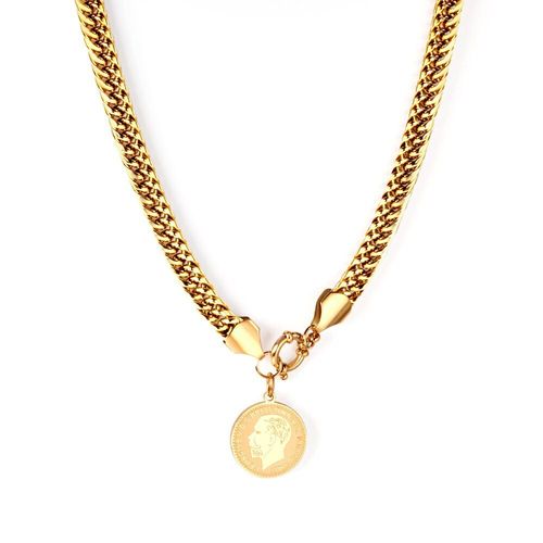 Colliers Avec Pendentifs En Acier Inoxydable Pour Femmes, Chaîne Longue, Vintage, Avec Étiquette Dorée, Cadeau De Fête De Mariage, De Noël
