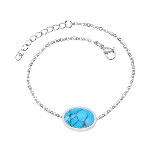 Bracelets De Chaîne À Maillons D'extension 20cm + 3cm Pour Femme, Bijoux De Fête, En Pierre Bleue/Rouge/Rose Clair/Noire, Nouveau, Cadeau
