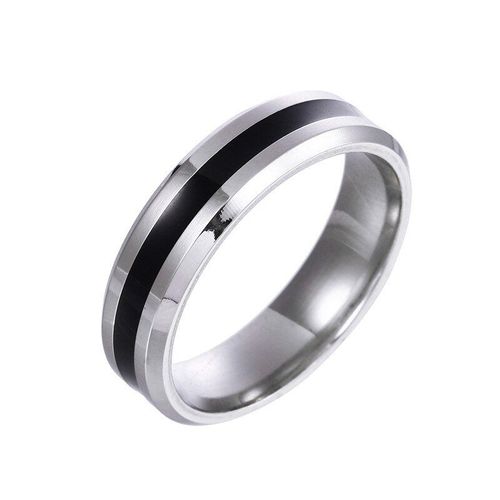 Bague De Couple En Titane Pour Homme Et Femme, Breloque En Acier Inoxydable Et Époxy, Style Vintage
