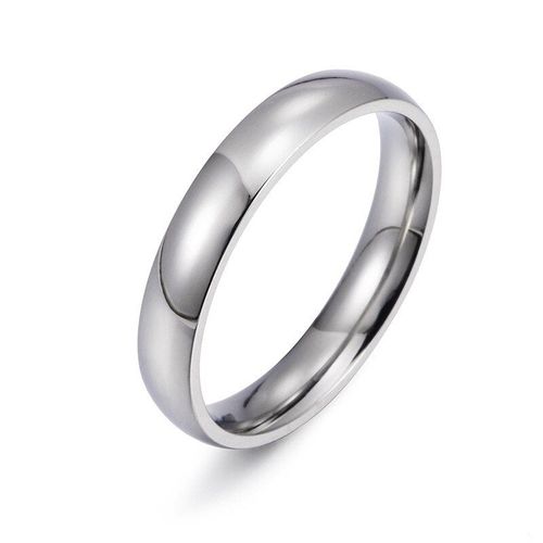 Bague Porte Bonheur En Titane Et Acier Inoxydable Poli Pour Femme Et Homme, Bijou De Mariage, Cadeau De Saint-Valentin