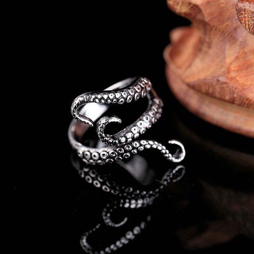 Bague Gothique En Titane Et Acier, Bijoux À La Mode, Ouvert, Taille Ajustable, Qualité Supérieure